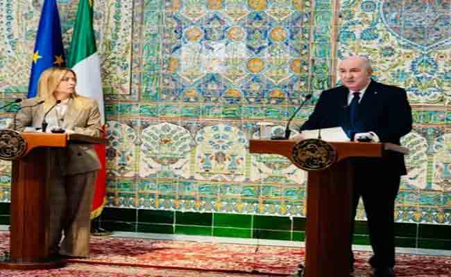 تبون يعرب عن ارتياح الجزائر وايطاليا لما تحقق من تقدم في مسار التعاون الثنائي