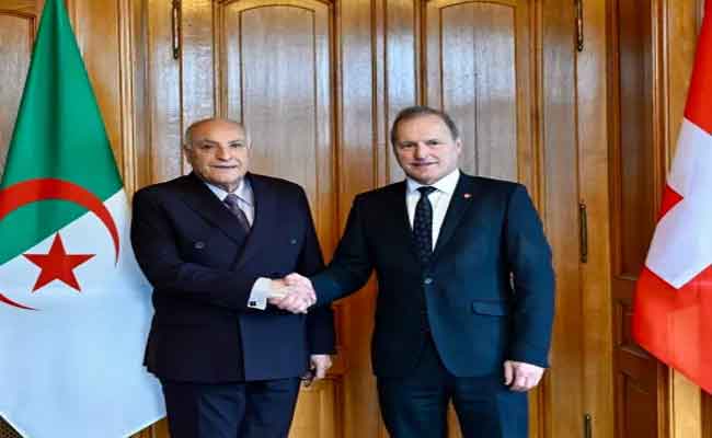 استقبال عطاف من قبل رئيس المجلس الوطني السويسري