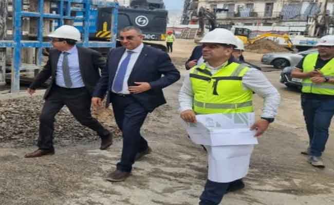 جلاوي يقوم بزيارة فجائية لمشروع إنجاز محطة الميترو “طالب عبد الرحمن” بباب الوادي