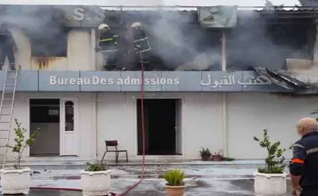 نشوب حريق بمستشفى بشير منتوري بالقبة