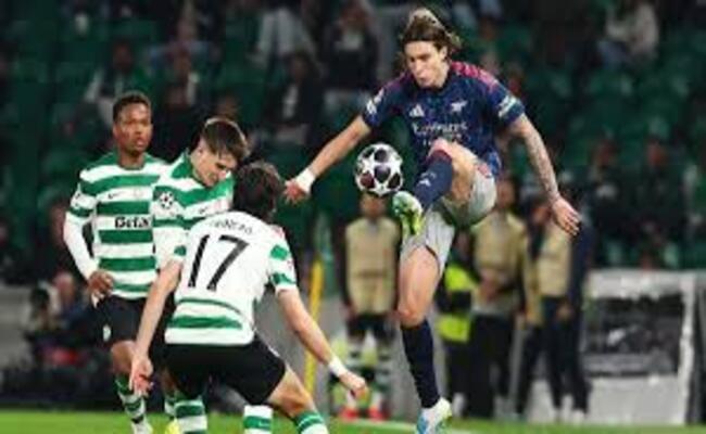 آرسنال يقتنص فوزاً قاتلاً على حساب سبورتينغ لشبونة في دوري أبطال أوروبا…