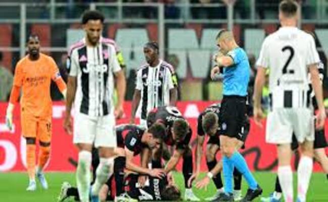 صدام قوي…لحظة إصابة مودريتش في مباراة ميلان ويوفنتوس