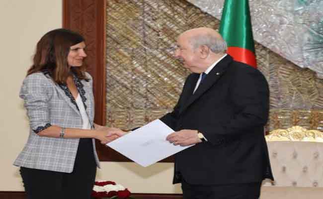استقبال تبون الوزيرة المنتدبة لدى وزيرة الجيوش الفرنسية