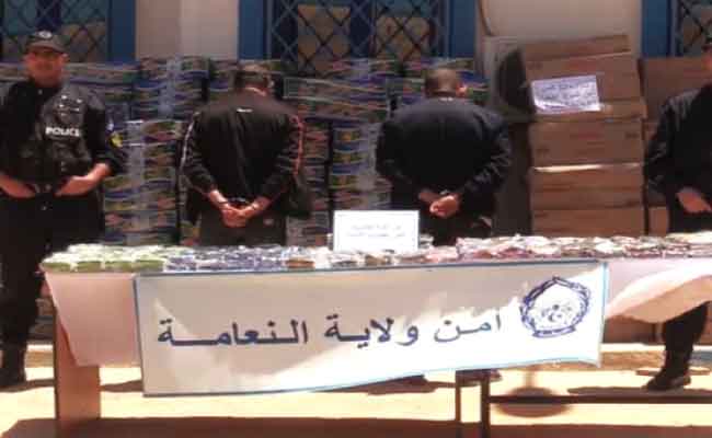 توقيف شخصين متلبسين بقرابة 40 قنطارًا من الشمة المقلدة بالنعامة