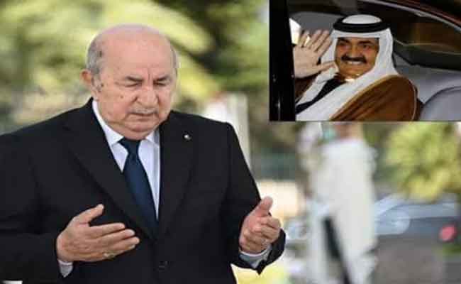 تبون يعزي في وفاة أمير قطر الأسبق الشيخ حمد بن خليفة آل ثاني