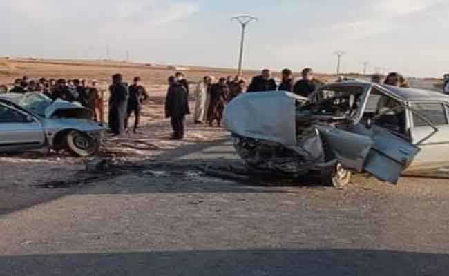 اصطدام بين سيارتين يخلف قتيلين و4 جرحى بمسعد