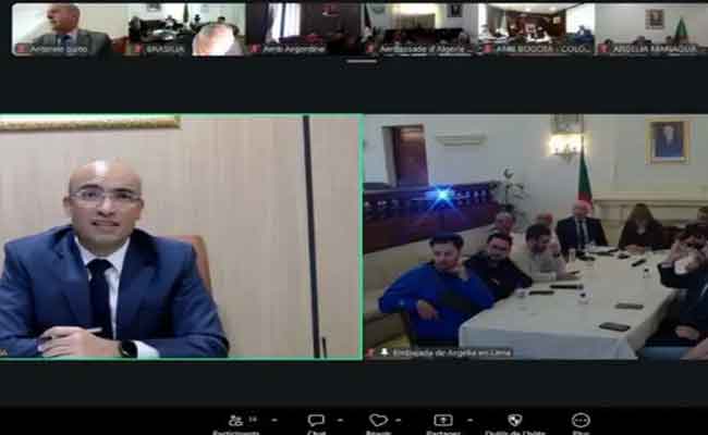 شايب يعقد لقاء عن بعد مع الجالية الجزائرية بأمريكا الوسطى والجنوبية
