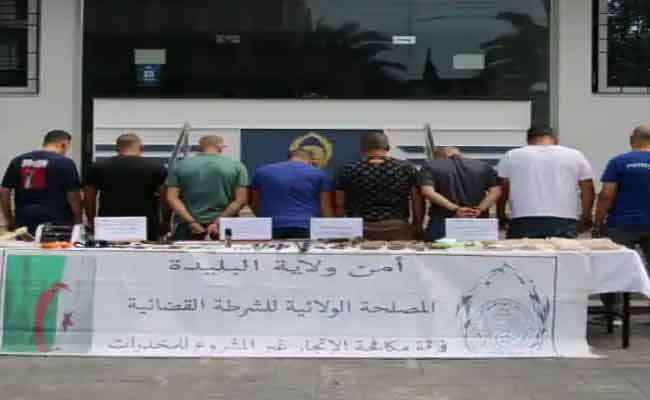 الإطاحة بشبكة إجرامية تحترف تجارة المخدرات مدججة بالأسلحة بالبليدة