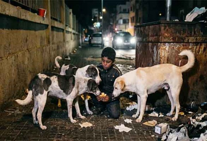 في الجزائر الجديدة الكل يعض ذيله من الجوع المواطن والكلب ولا يستطيع أحدهما النباح على سيده الجنرال